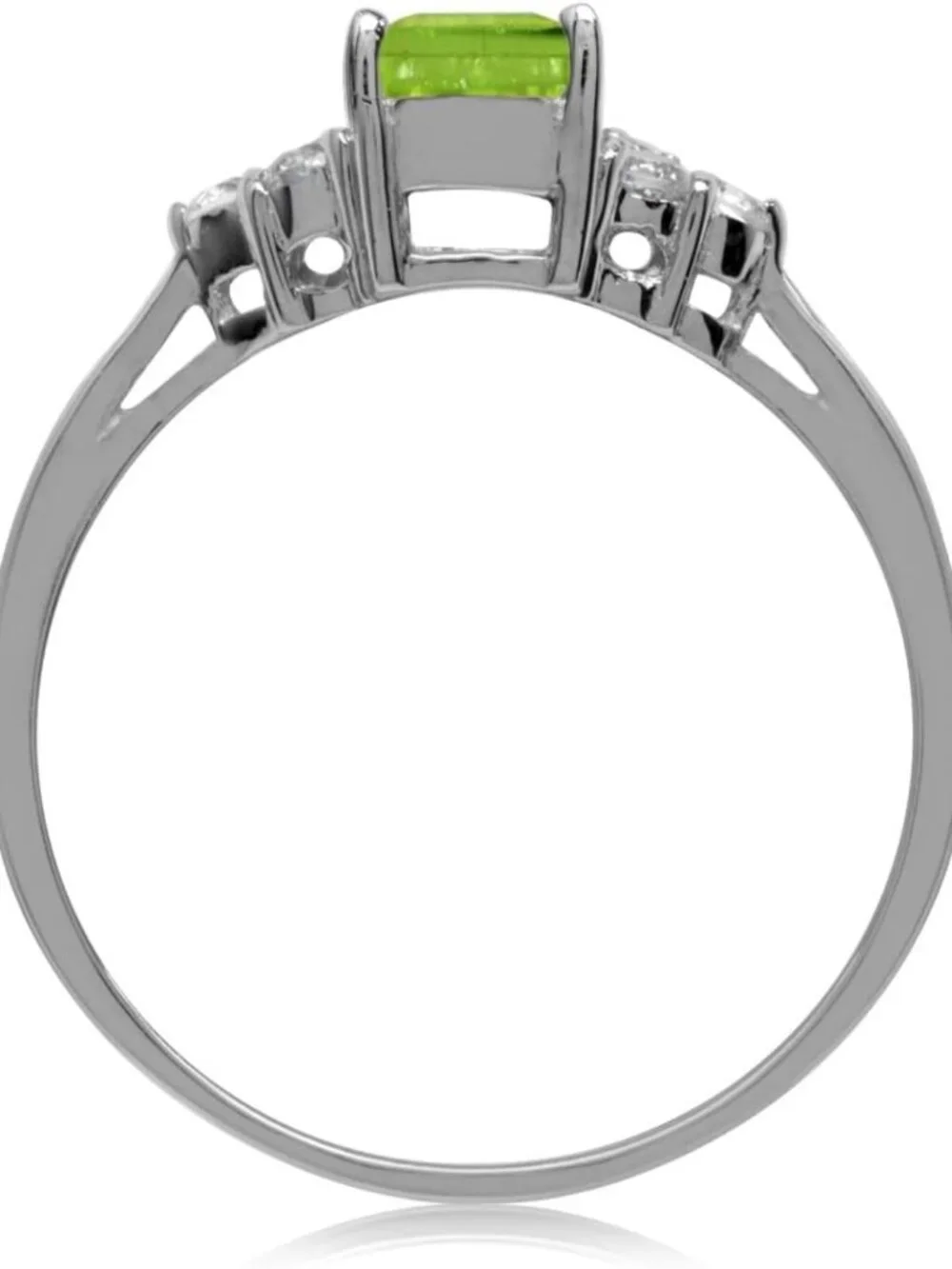 Elegant Octagon Birthstone Ring in White/Yellow Gold Plated 925 Sterling Silver